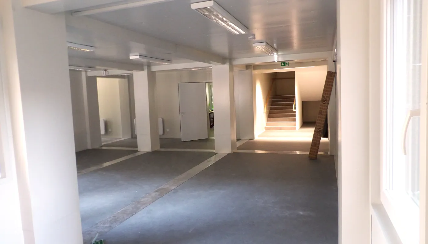 Algeco Containerschule - notwendige Gangbereiche