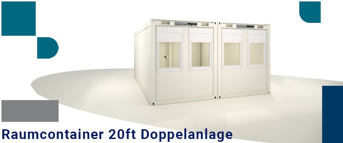 Algeco Bürocontainer 20ft Doppelanlage Standard